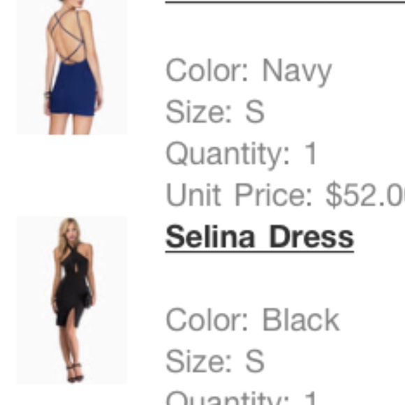 Crisscross Slip Black Dress - Picture 2 of 2